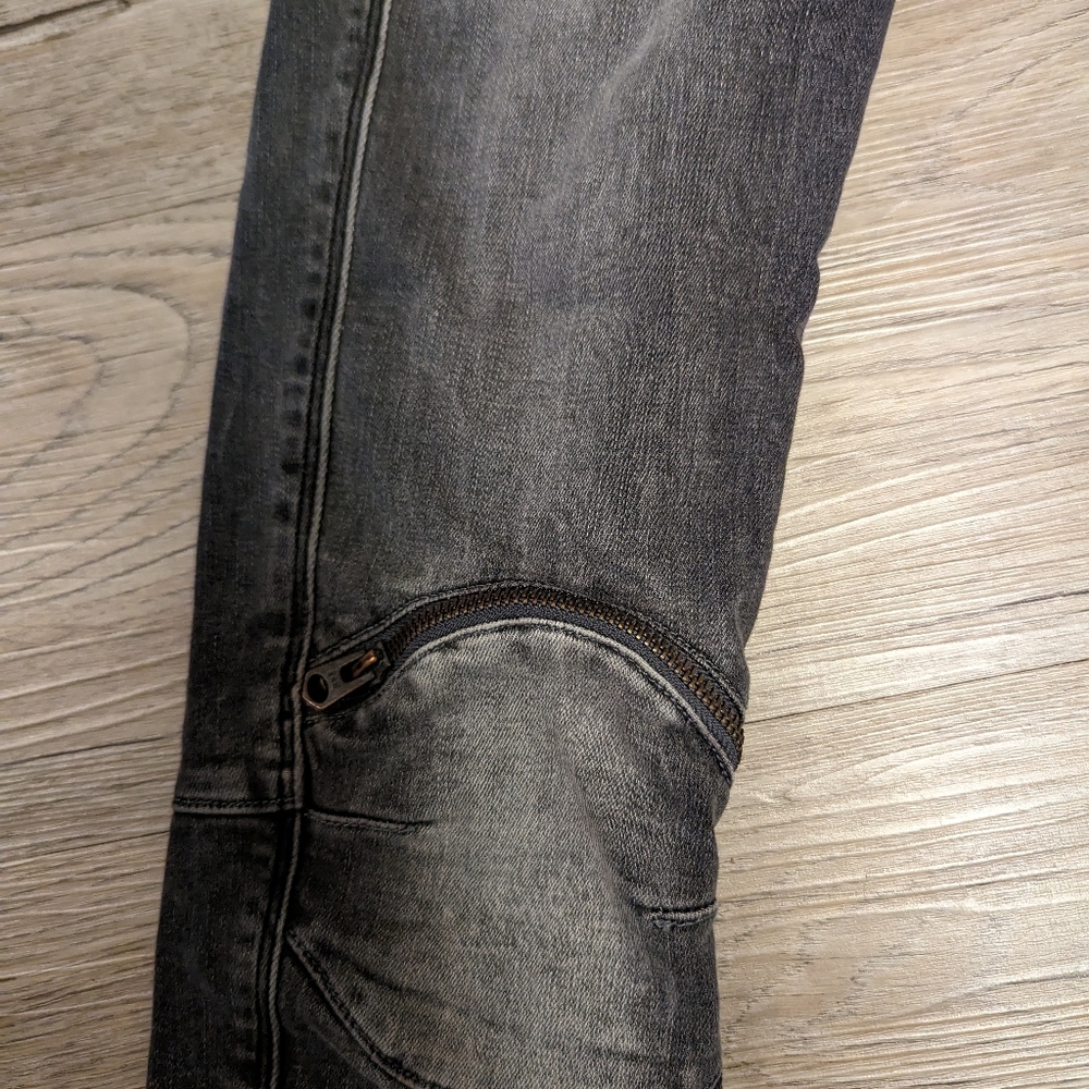 Nwt, G-star 5622 custom mid skinny jeans in Largo, zip knee, 25 x 34